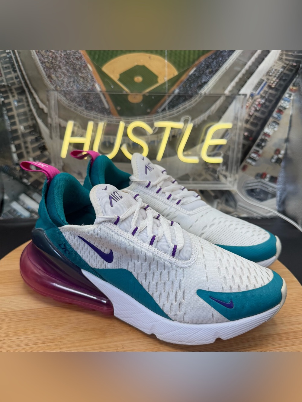Nike Air Max 270 ‘White Voltage Purple’ Women’s Size 6.5